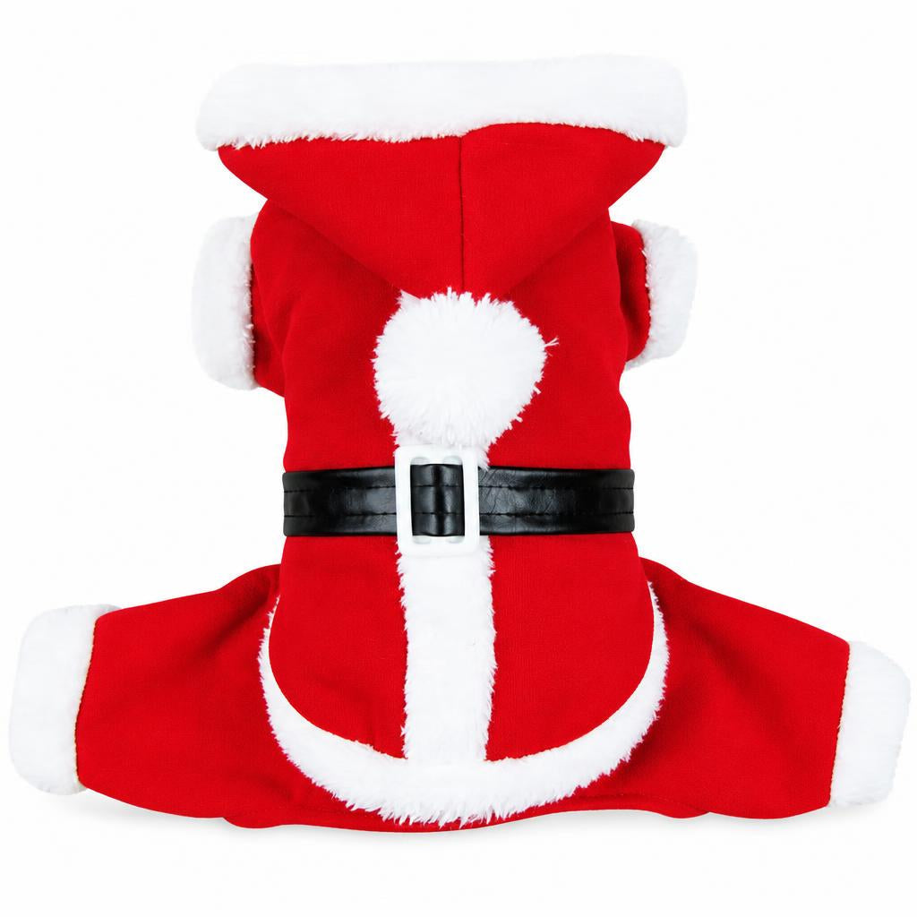 📢📢 50 % RABAT! ⏰ Julekostume til hunde og katte – efterårs- og vinteroutfit med julemandsdragt og snefnugskappe 🎅❄️