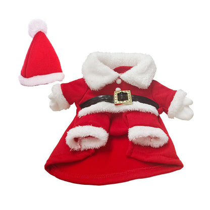 📢📢 50 % RABAT! ⏰ Julekostume til hunde og katte – efterårs- og vinteroutfit med julemandsdragt og snefnugskappe 🎅❄️