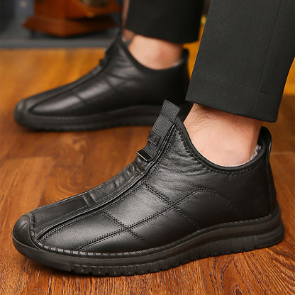 👟 Herrestøvler med plush-for og anti-glid sål