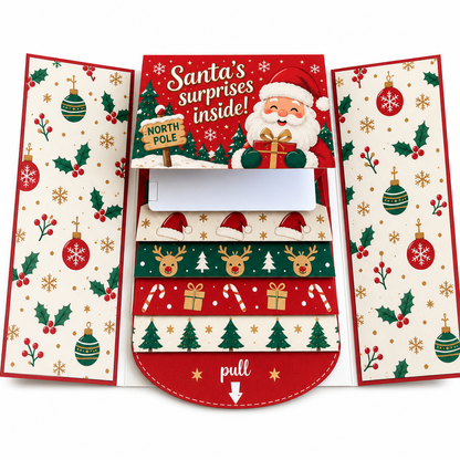 🥳🎄 2026 JULETILBUD – 50 % RABAT 💞 Over 50.000 SOLGT! 🎁 Interaktivt 3D-julekort med trækflig – Festligt design der folder sig ud