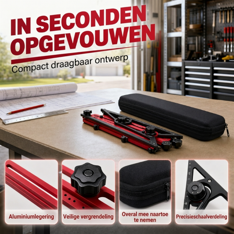 🛠️ Multifunktionelt Værktøjssæt til Renovering – Undgå Målefejl i Dine Gør-Det-Selv-Projekter!