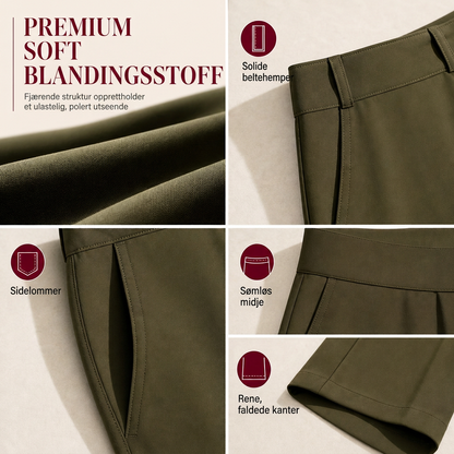 🍂 Elegante damebukser med høj talje og vide ben – perfekte til efterår og vinter ✨