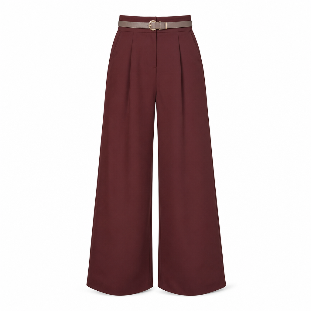 🍂 Elegante damebukser med høj talje og vide ben – perfekte til efterår og vinter ✨