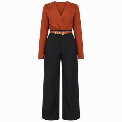 🍂 Elegante damebukser med høj talje og vide ben – perfekte til efterår og vinter ✨