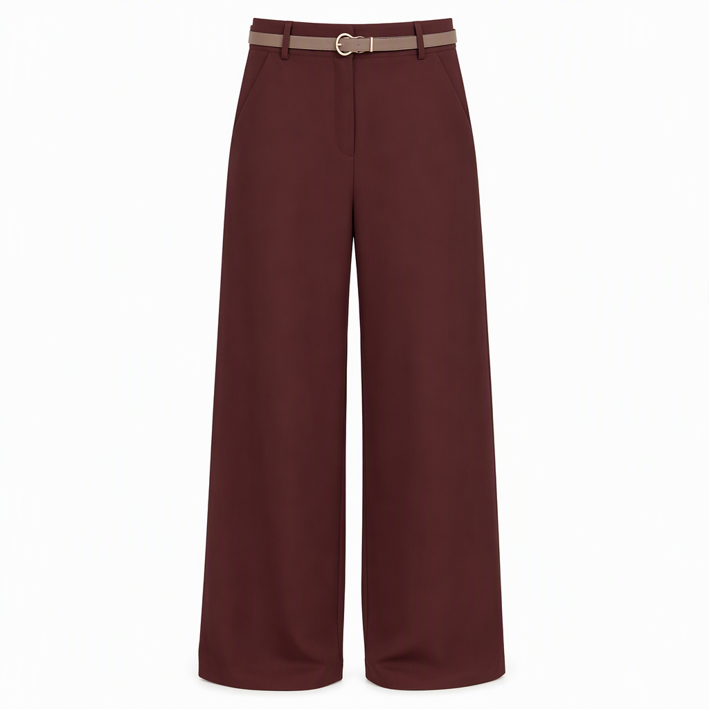 🍂 Elegante damebukser med høj talje og vide ben – perfekte til efterår og vinter ✨