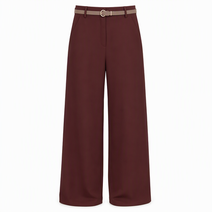 🍂 Elegante damebukser med høj talje og vide ben – perfekte til efterår og vinter ✨