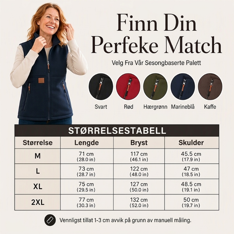 🍂🧥 Termisk vintervest til kvinder med ståkrave