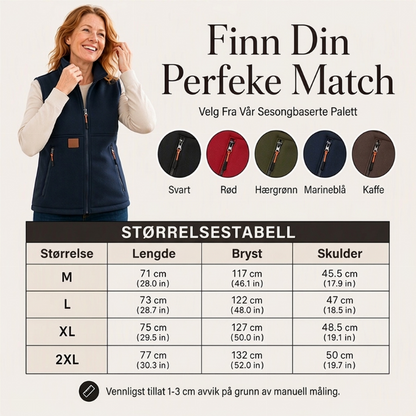 🍂🧥 Termisk vintervest til kvinder med ståkrave