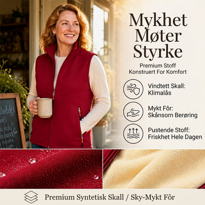 🍂🧥 Termisk vintervest til kvinder med ståkrave