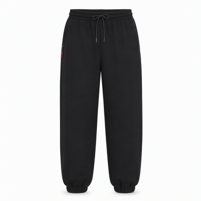 Damejoggingbukser i fleece med lynlåslommer