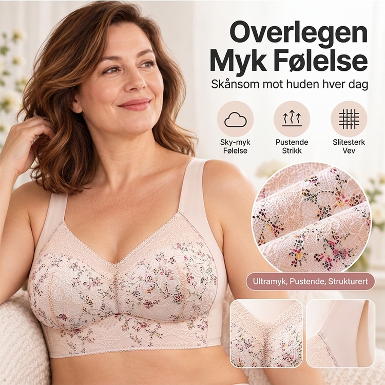 🌸 Sømløs blonde-BH med blomsterstøtte til kvinder 💗