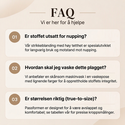 Langermet genser i vaffelstrikk for kvinner