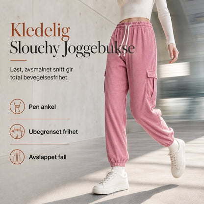 ☁️👖 Afslappede joggingbukser i fløjl til kvinder