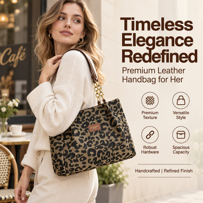🐆 Retro-inspireret mulepose med leopardprint til kvinder