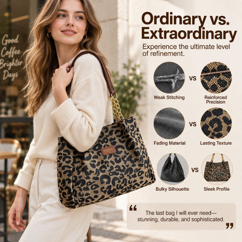 🐆 Retro-inspireret mulepose med leopardprint til kvinder