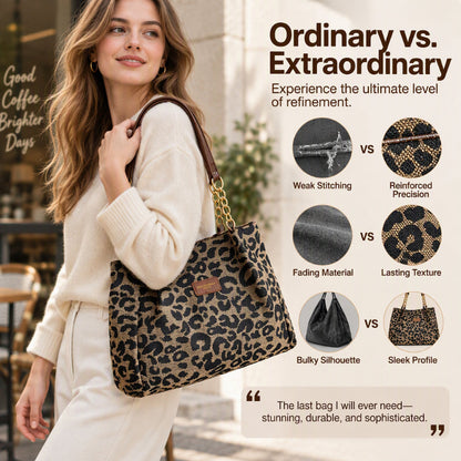 🐆 Retro-inspireret mulepose med leopardprint til kvinder