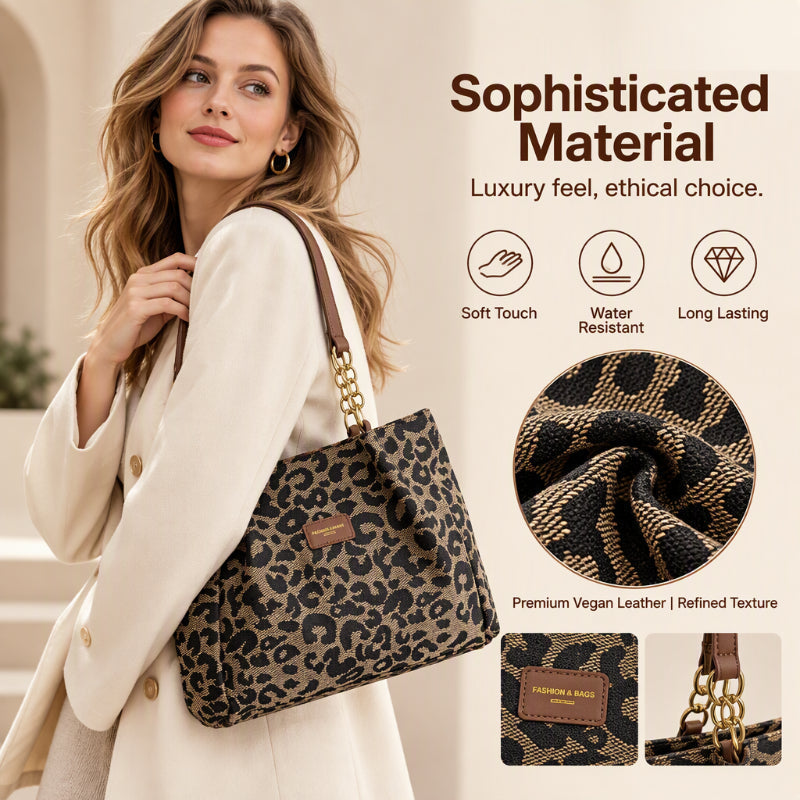 🐆 Retro-inspireret mulepose med leopardprint til kvinder
