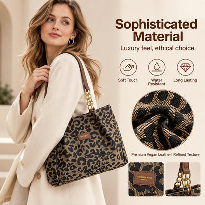 🐆 Retro-inspireret mulepose med leopardprint til kvinder