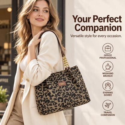 🐆 Retro-inspireret mulepose med leopardprint til kvinder