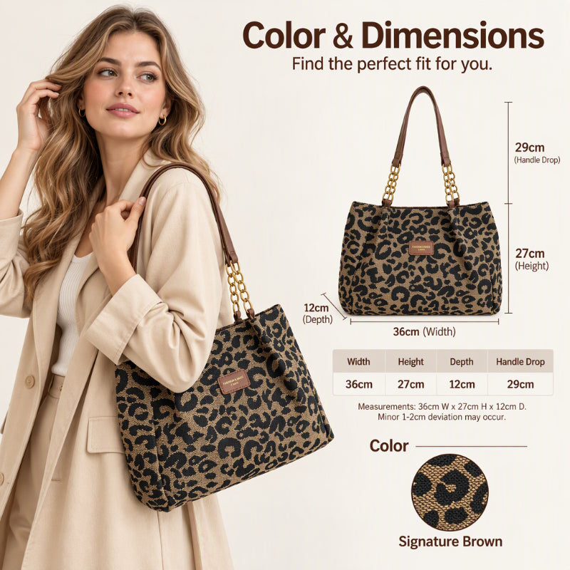 🐆 Retro-inspireret mulepose med leopardprint til kvinder