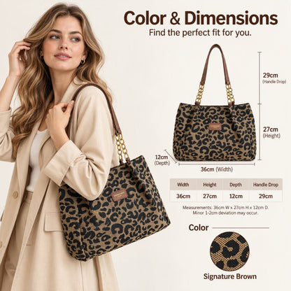 🐆 Retro-inspireret mulepose med leopardprint til kvinder