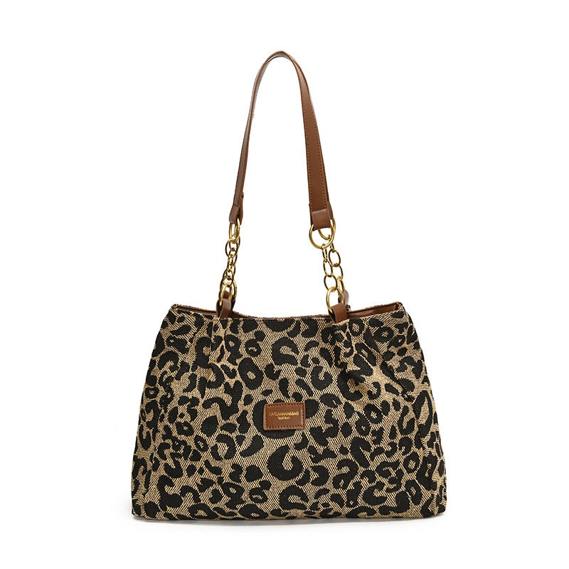 🐆 Retro-inspireret mulepose med leopardprint til kvinder