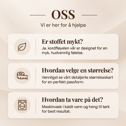 🧸 Afslappede retrobukser i fløjl til kvinder