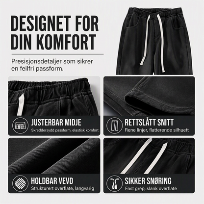 👖 Lige denimjeans til kvinder med varmt foer