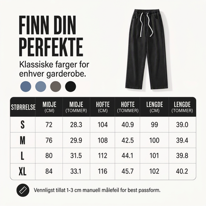 👖 Lige denimjeans til kvinder med varmt foer
