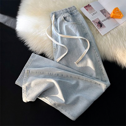 👖 Lige denimjeans til kvinder med varmt foer