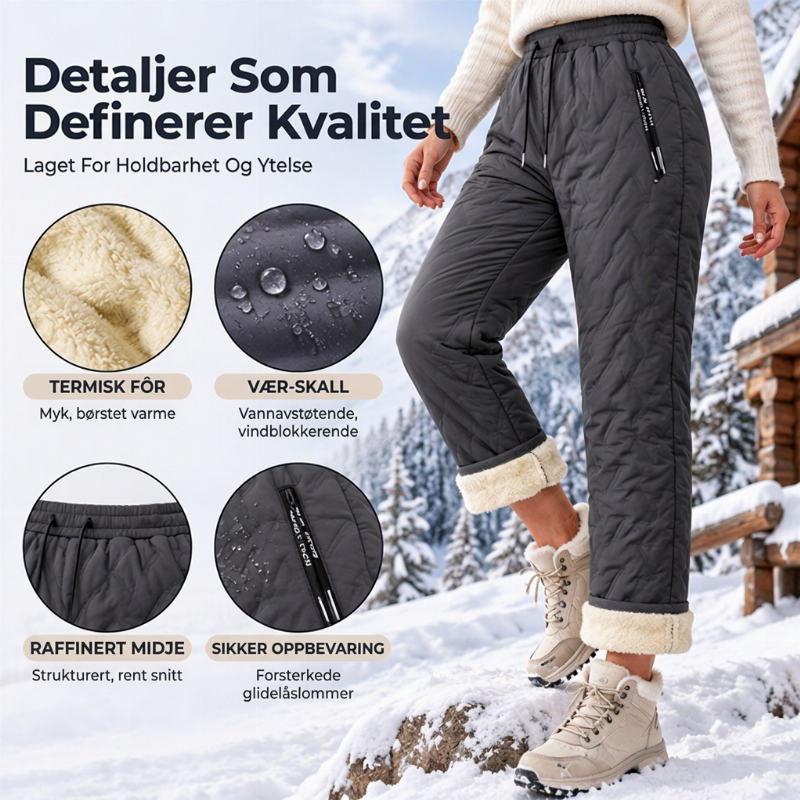 ❄️ Vinterbukser til kvinder med varmt og tykt foer