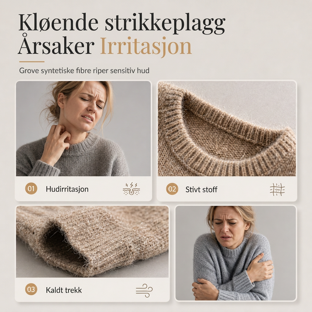 🧶 Løs striktrøje til kvinder med rund hals og farveblokke