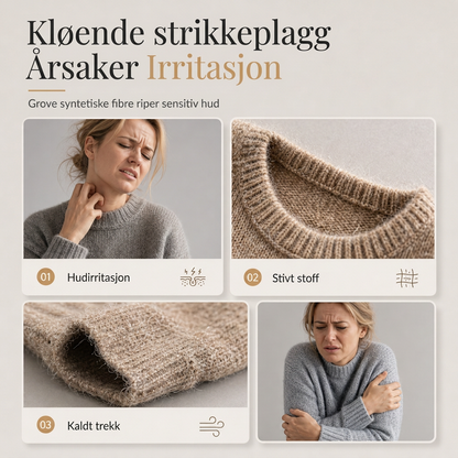 🧶 Løs striktrøje til kvinder med rund hals og farveblokke