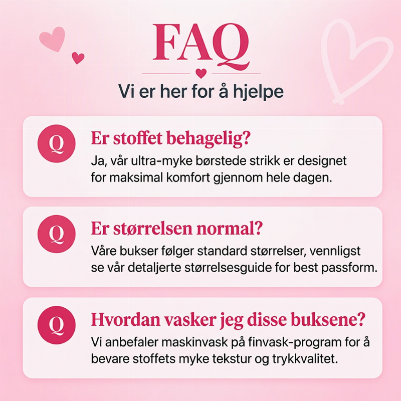 🩷 Plush-bukser med hjertemønster og vid ben til kvinder 💗