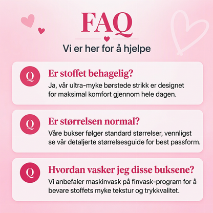 🩷 Plush-bukser med hjertemønster og vid ben til kvinder 💗